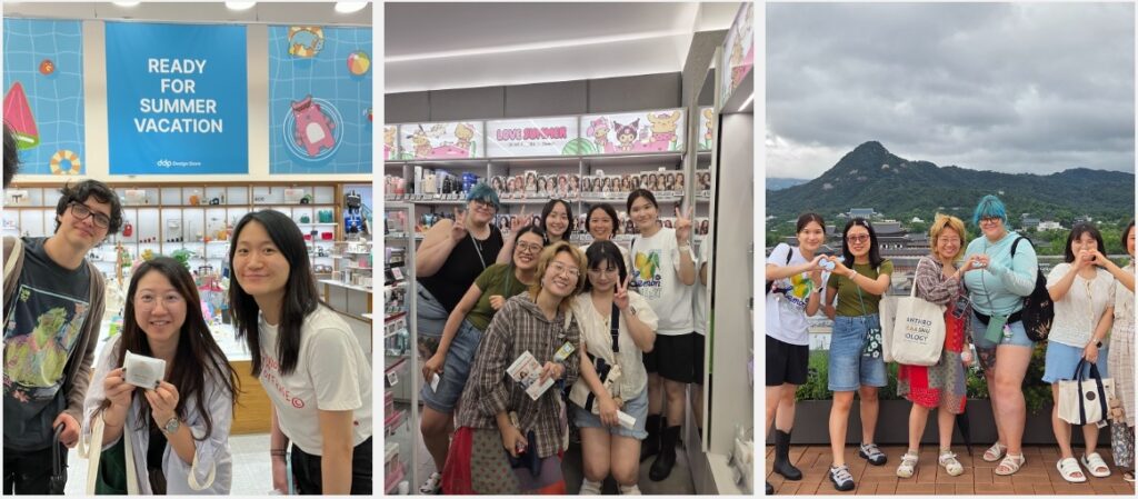 informal group shots around Seoul during walking tours